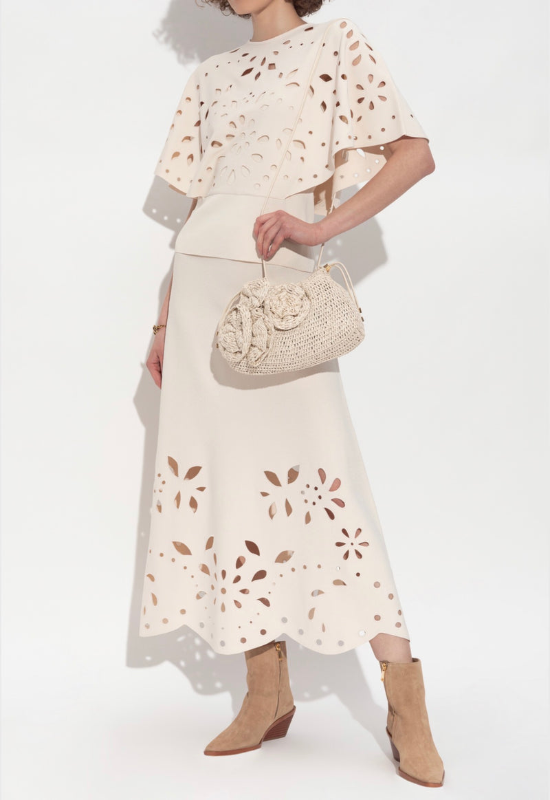 Ulla Johnson Grace Knit Midi Skirt - Cowrie