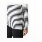 Oui Sumiko Shirt - Black/Off White