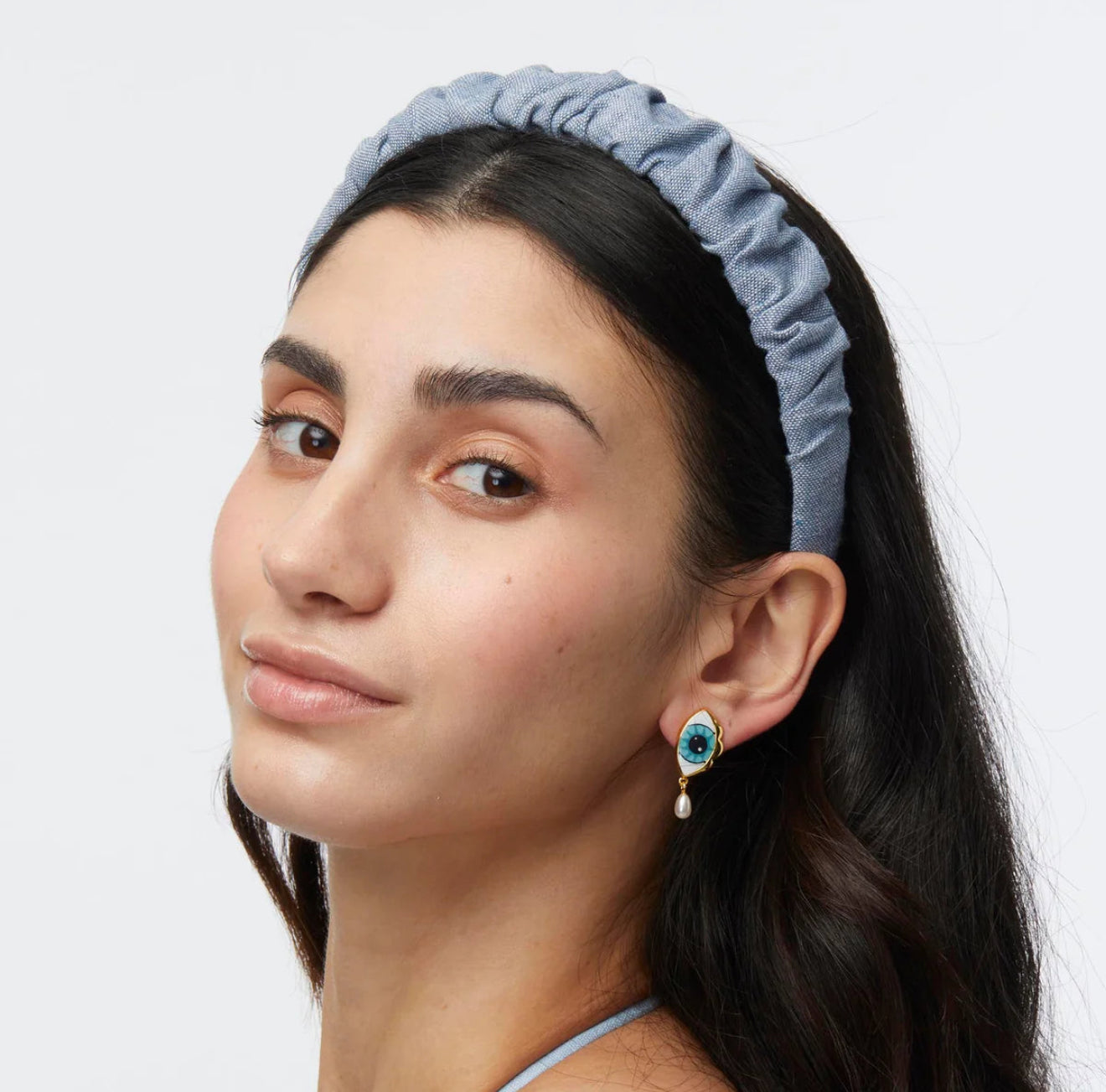 Lele Sadoughi Stone Blue Kelly Ocean Weave Headband
