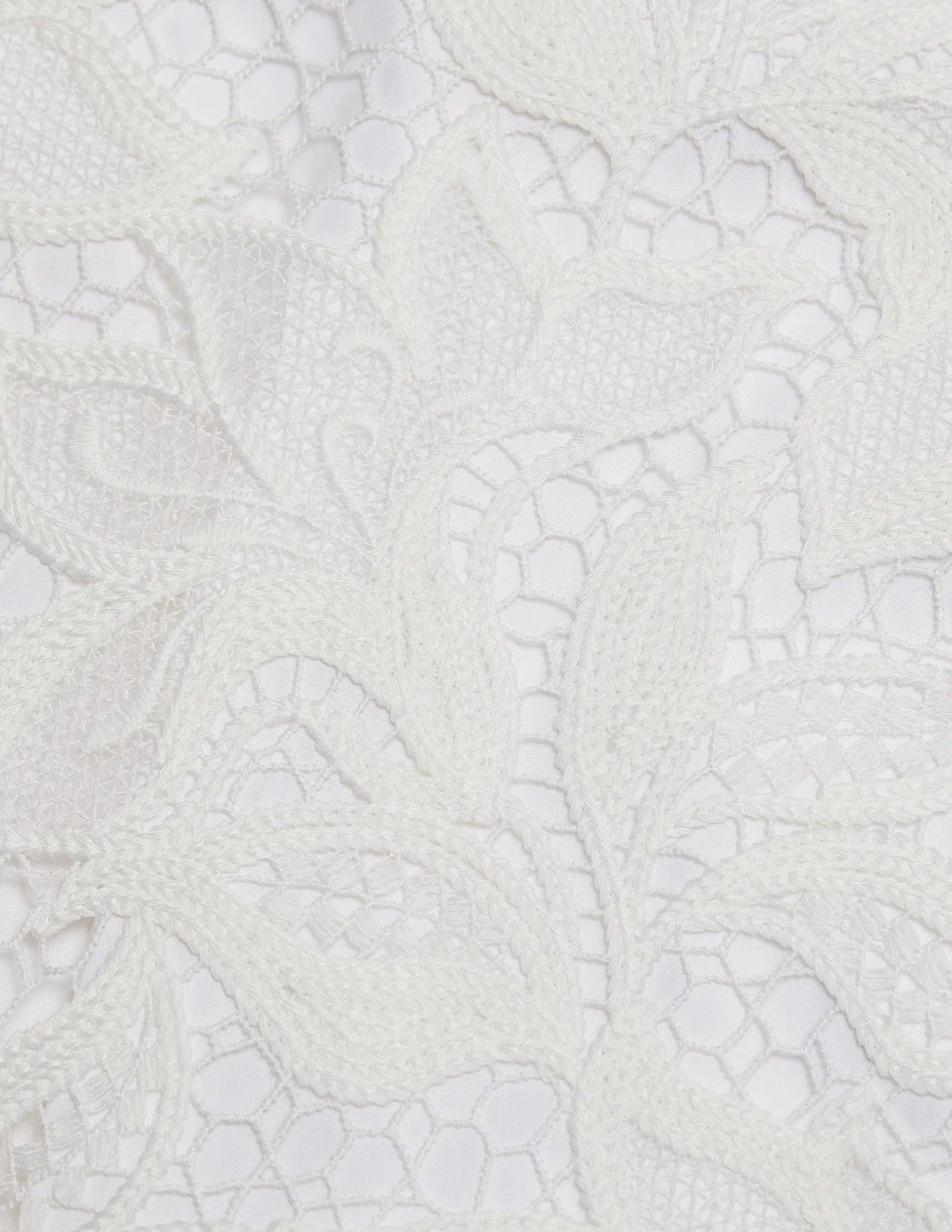 Derek Lam 10 Crosby Samaria Lace Top - Soft White