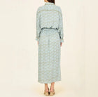 Omika Simone Long Sleeve Slit Maxi Shirt Dress - Olivia Surf