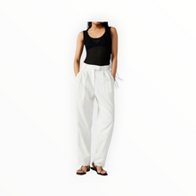 Steve Madden Rumi Pants - White Pinstripe