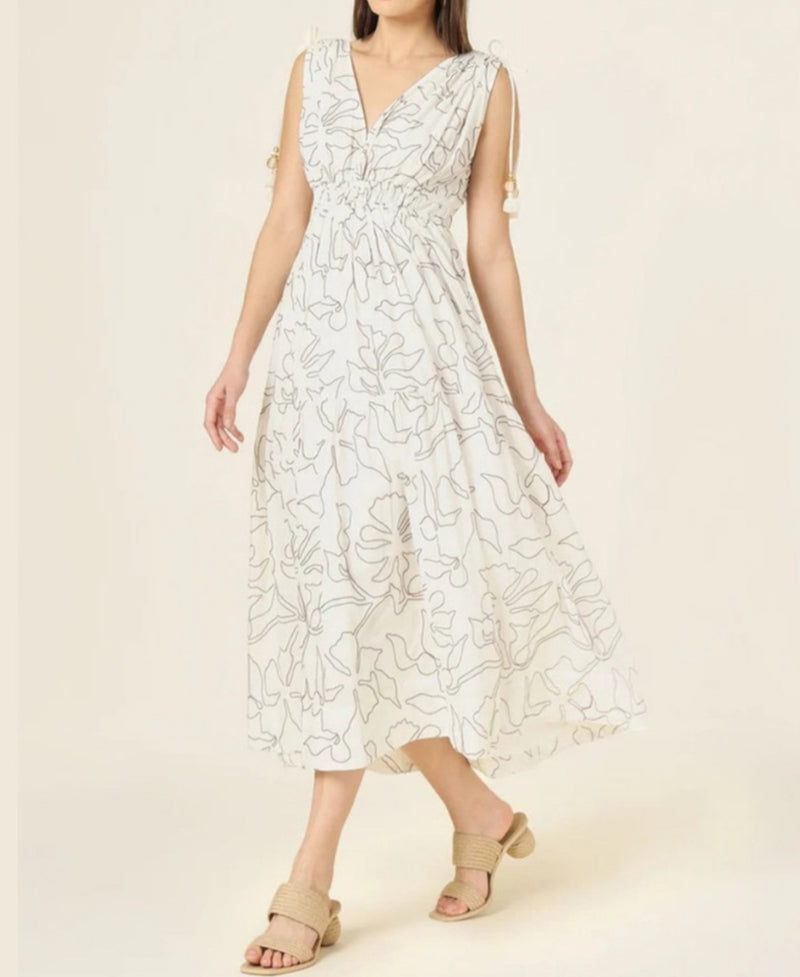 Omika Rosalita Midi Dress - Uma Coconut