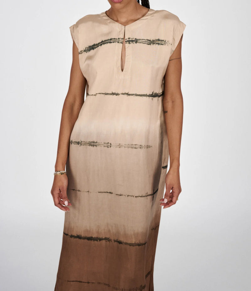 Rabens Saloner Lecia Nuance Dress - Chocolate Combo