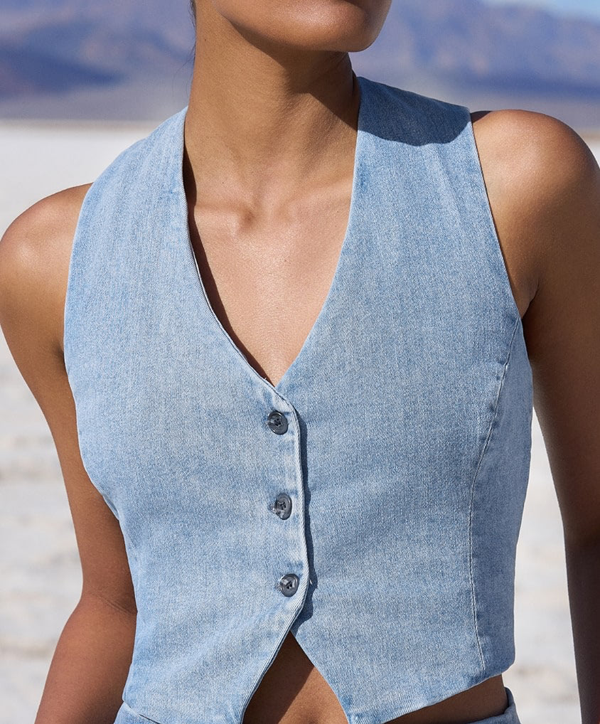 LE JEAN Ella Waistcoat Vest - Sweet Summer