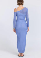 Sovere Studio Duality Layered Dress - Blue/White