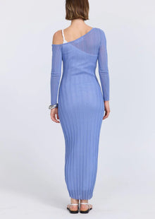 Sovere Studio Duality Layered Dress - Blue/White