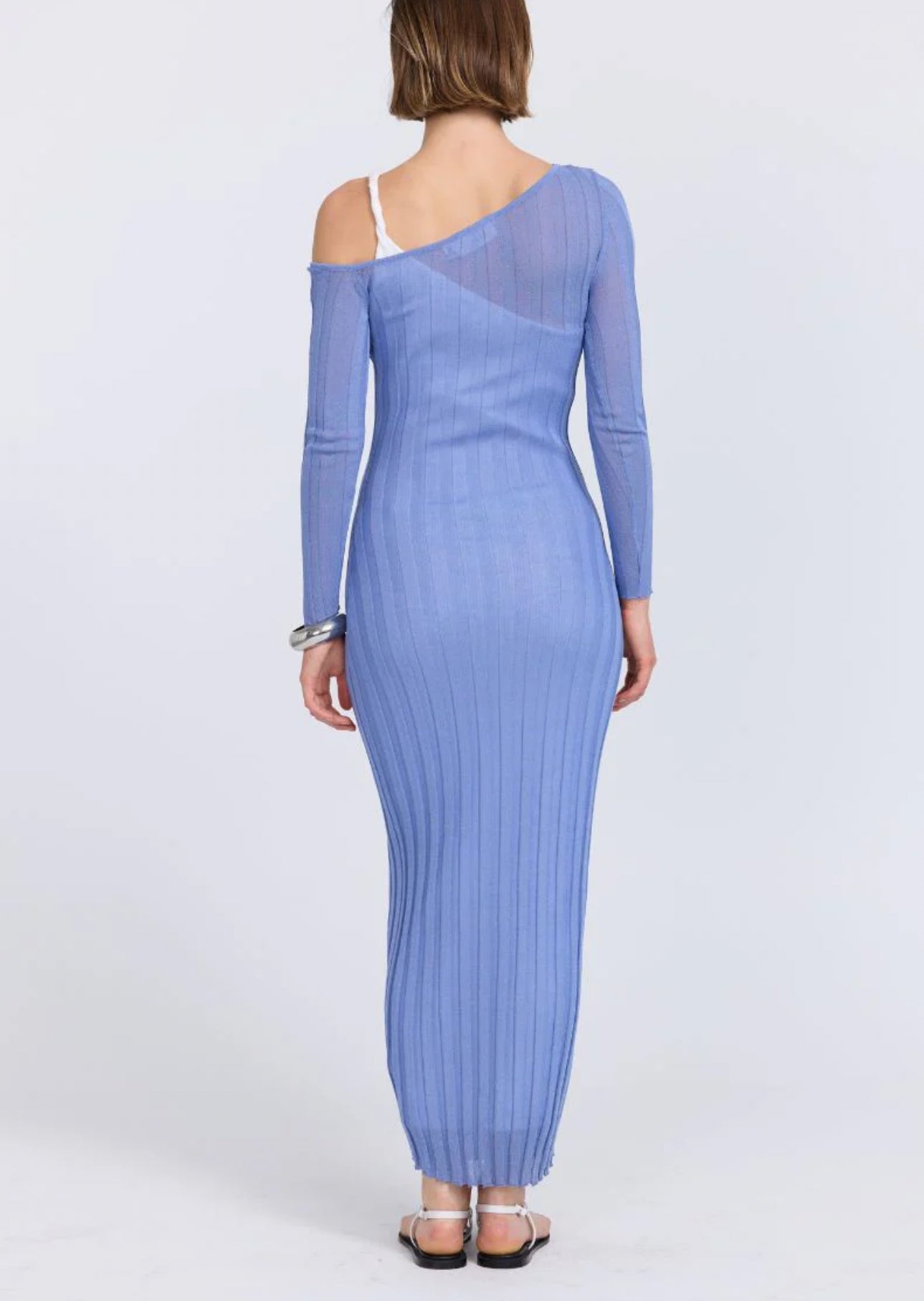 Sovere Studio Duality Layered Dress - Blue/White
