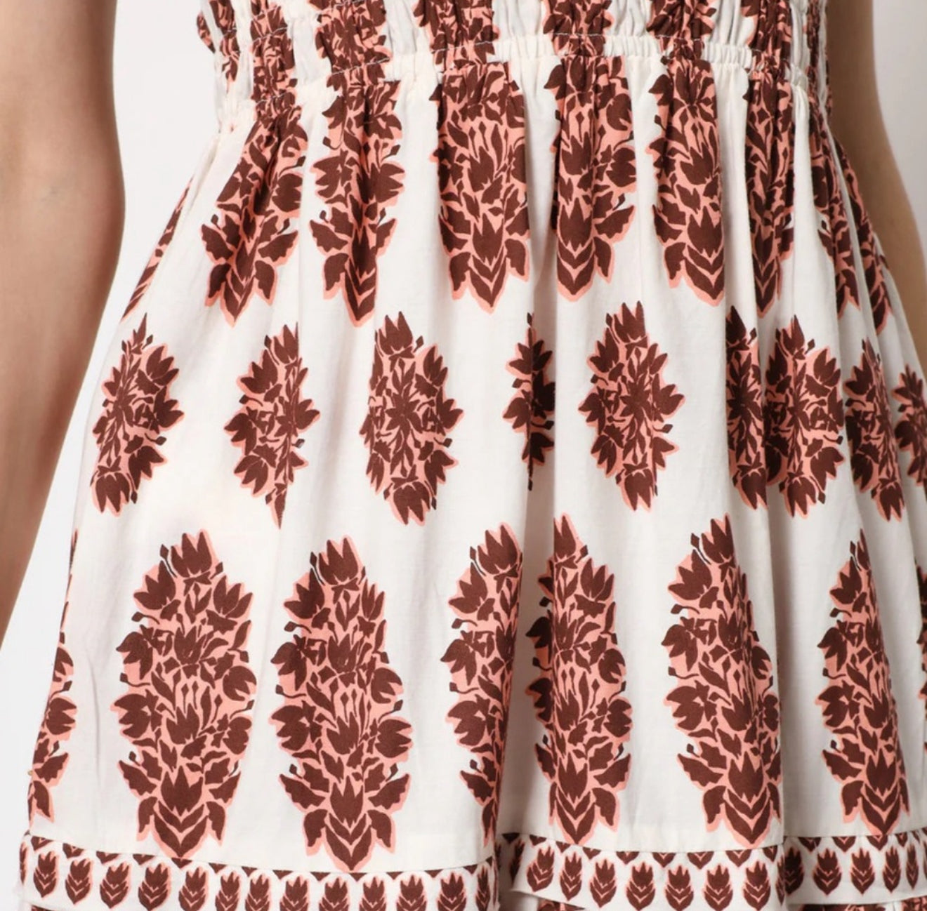 Omika Monroe Midi Dress - Adia Peach