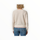 Lilla P Tipped Hem Wide Neck Sweater - Pearl