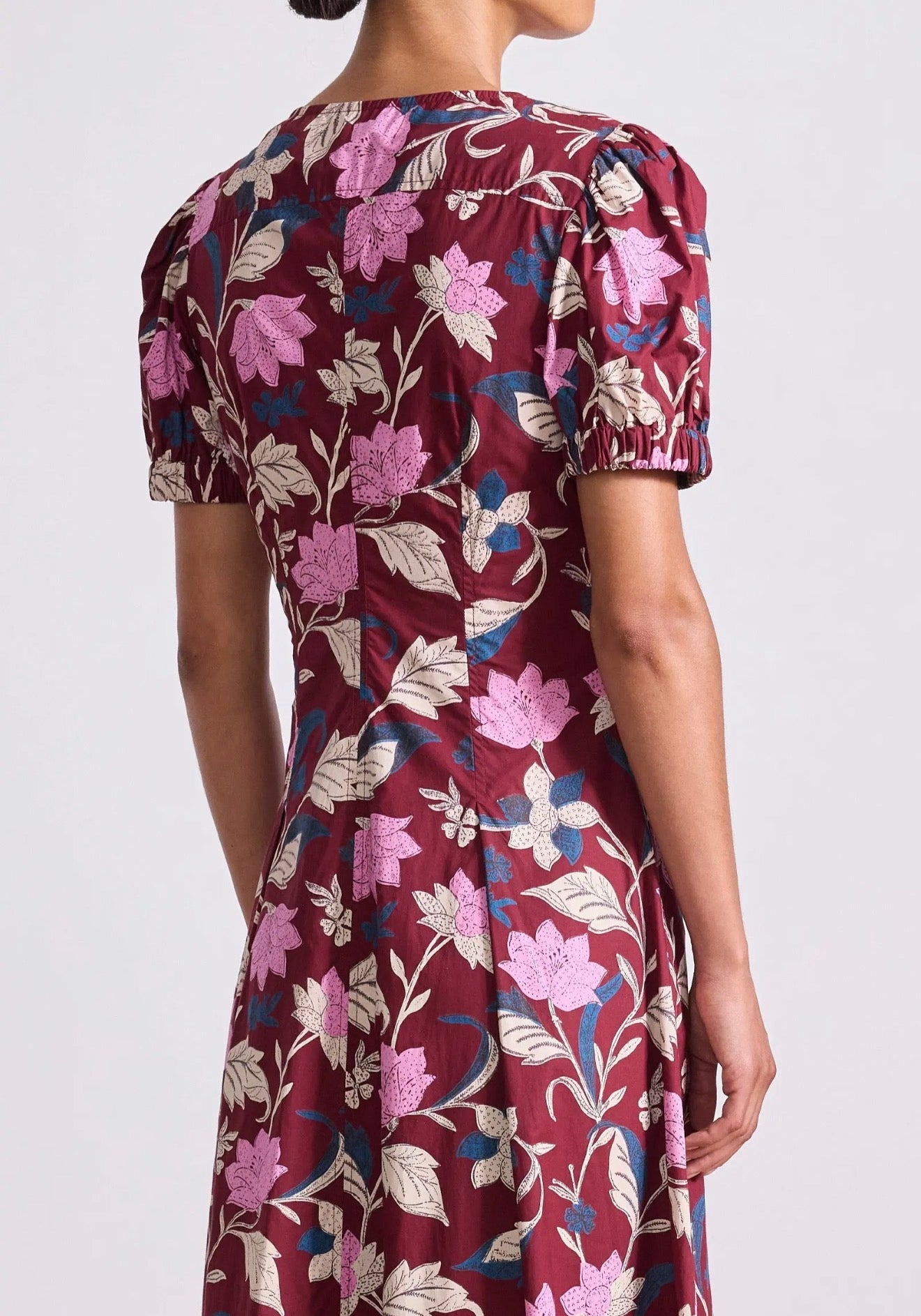 Apiece Apart Dia Maxi Dress - Essa Floral Merlot
