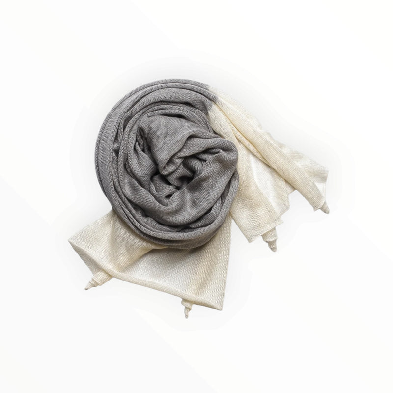 ITO KNITTO Dip Scarf - Cloud/Shell