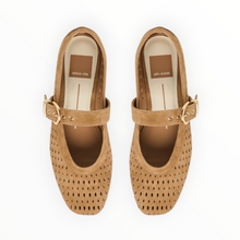 Dolce Vita Mikel Ballet Flats - Light Brown Perforated Suede