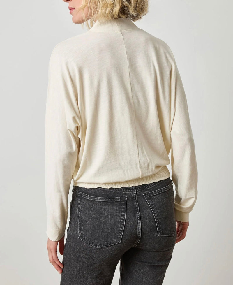 LILLA|P Shawl Collar Wedge Top - Snow