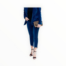 Parker Smith Twisted Tuxedo Velvet Step-Hem Jeans with Side Stripes