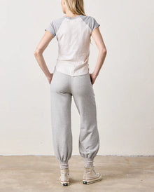 NSF Tommy Slub Jersey Raglan Tee - Ivory/Heather Grey