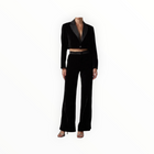 Gilner Farrar Brielle Pant - Black Crinkled Velvet
