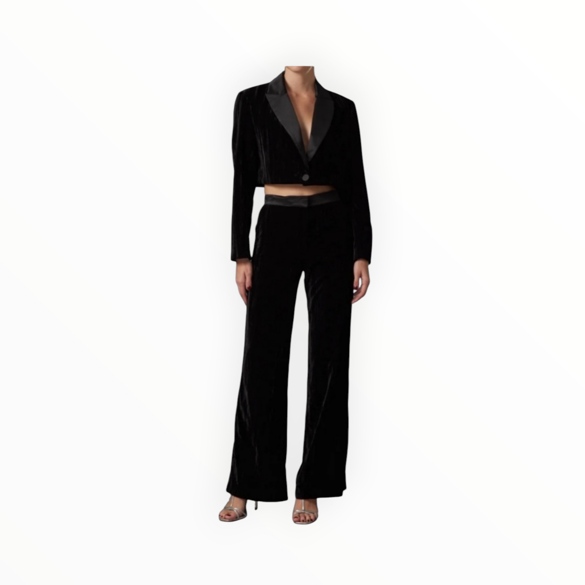 Gilner Farrar Brielle Pant - Black Crinkled Velvet