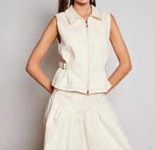 Ghospell Quincy Drill Top - Ivory