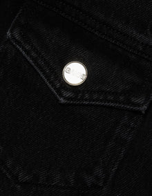 GANNI Soft Rigid Denim Mini Dress - Black Washed