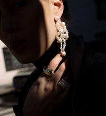 Pearl Octopuss.y White Lotus Pearl Earrings