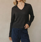 Bella Dahl Pullover Sweater With Collar - Heather Brown