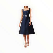 Tara Jarmon Regina Satin Dress - Midnight Blue