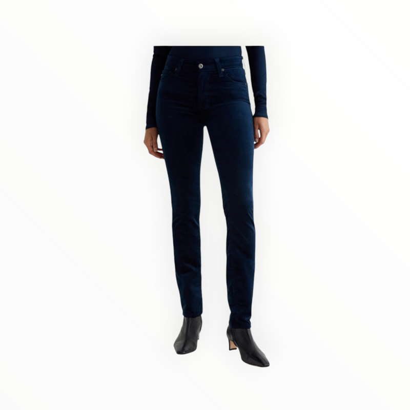 AG Jeans Velvet Mari Extended High Rise Slim Straight - Atlantic Night