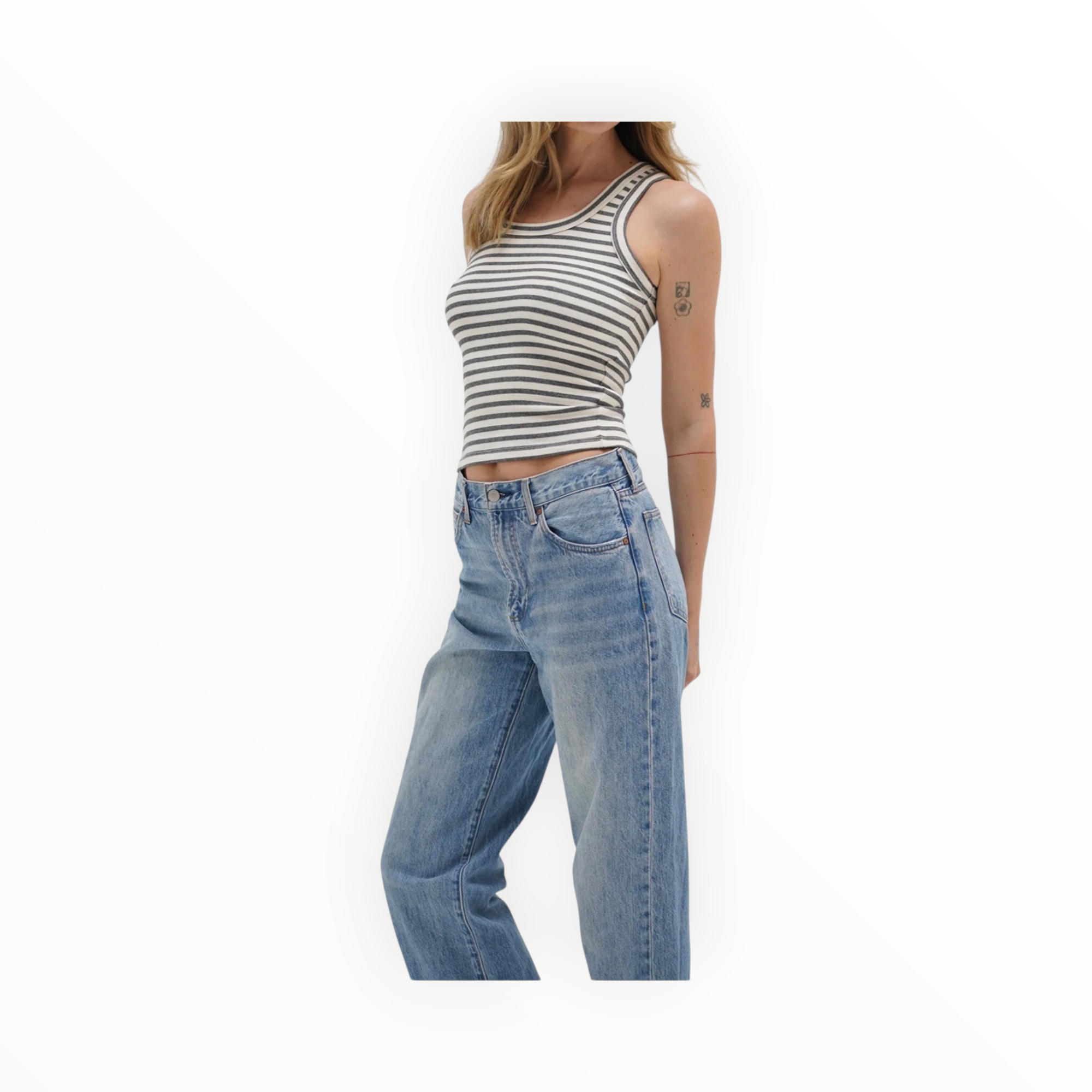 LNA Deniz Tank - Greyscale Stripe