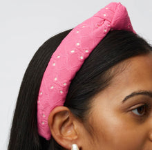 Lele Sadoughi Fuchsia Slim Knotted Eyelet Headband