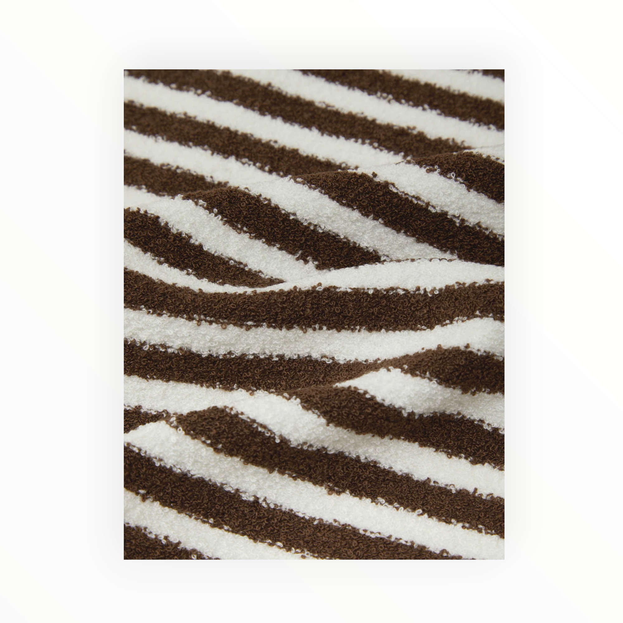 525 America Gabriella Teddy Stripe Mini Skirt - Shaved Chocolate Combo