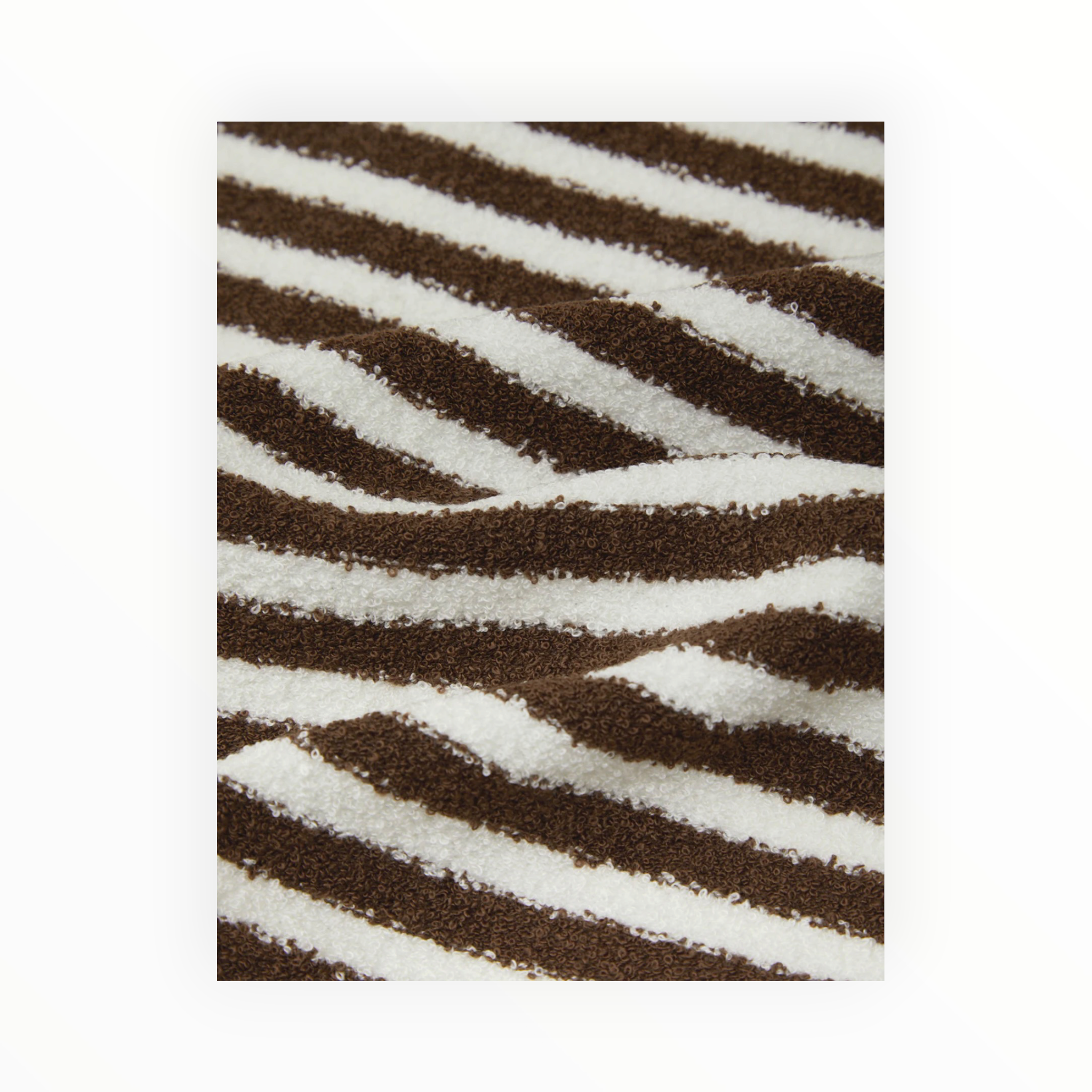 525 America Gabriella Teddy Stripe Mini Skirt - Shaved Chocolate Combo