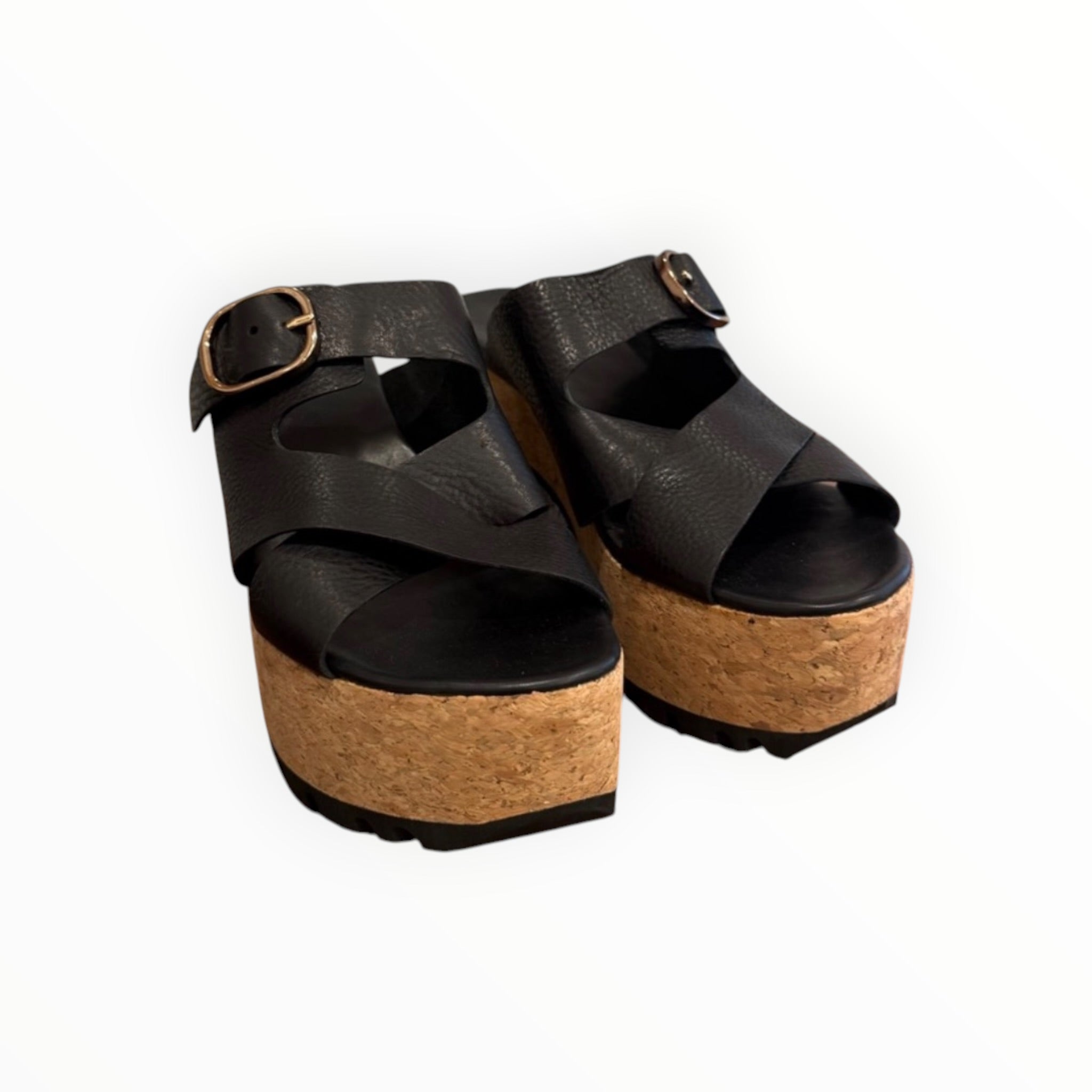 Homers Venice Wedge Sandal - Black