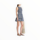 Apiece Apart Lore Smocked Mini Dress - Navy Floral Stamp