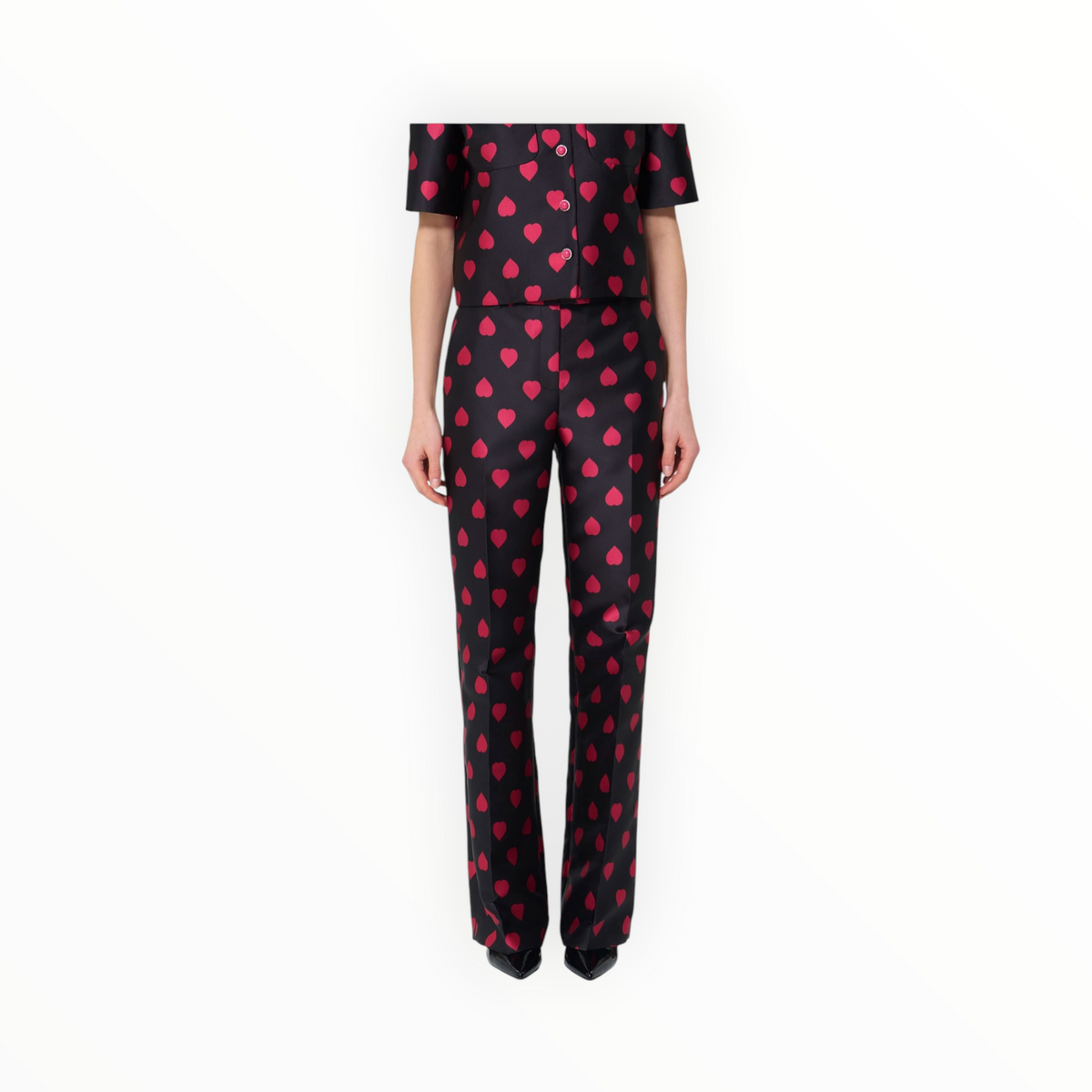 Tara Jamon Pitt Pant - Black Heart Print
