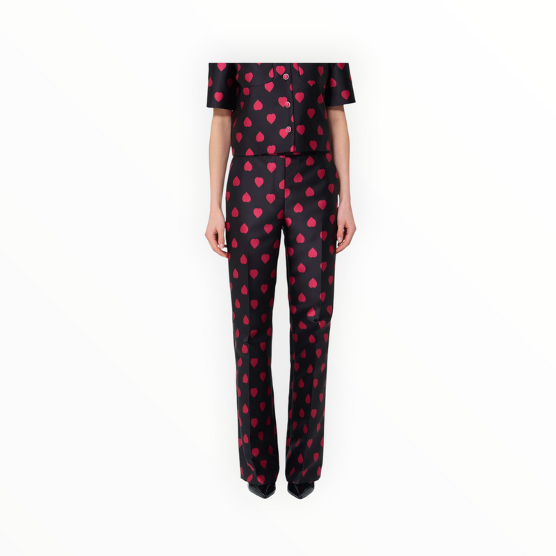 Tara Jamon Pitt Pant - Black Heart Print
