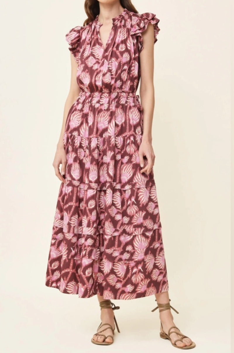 Omika Billie Midi Dress - Elyse Aubergine