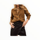 ba&sh Harry Textured Knit Cardigan - Bronze