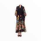 Lavi by Majolavi Blouson Sleeve Floral Dress - Black