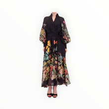 Lavi by Majolavi Blouson Sleeve Floral Dress - Black