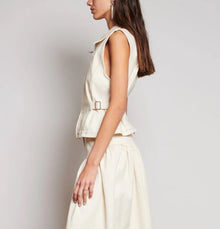 Ghospell Quincy Drill Top - Ivory