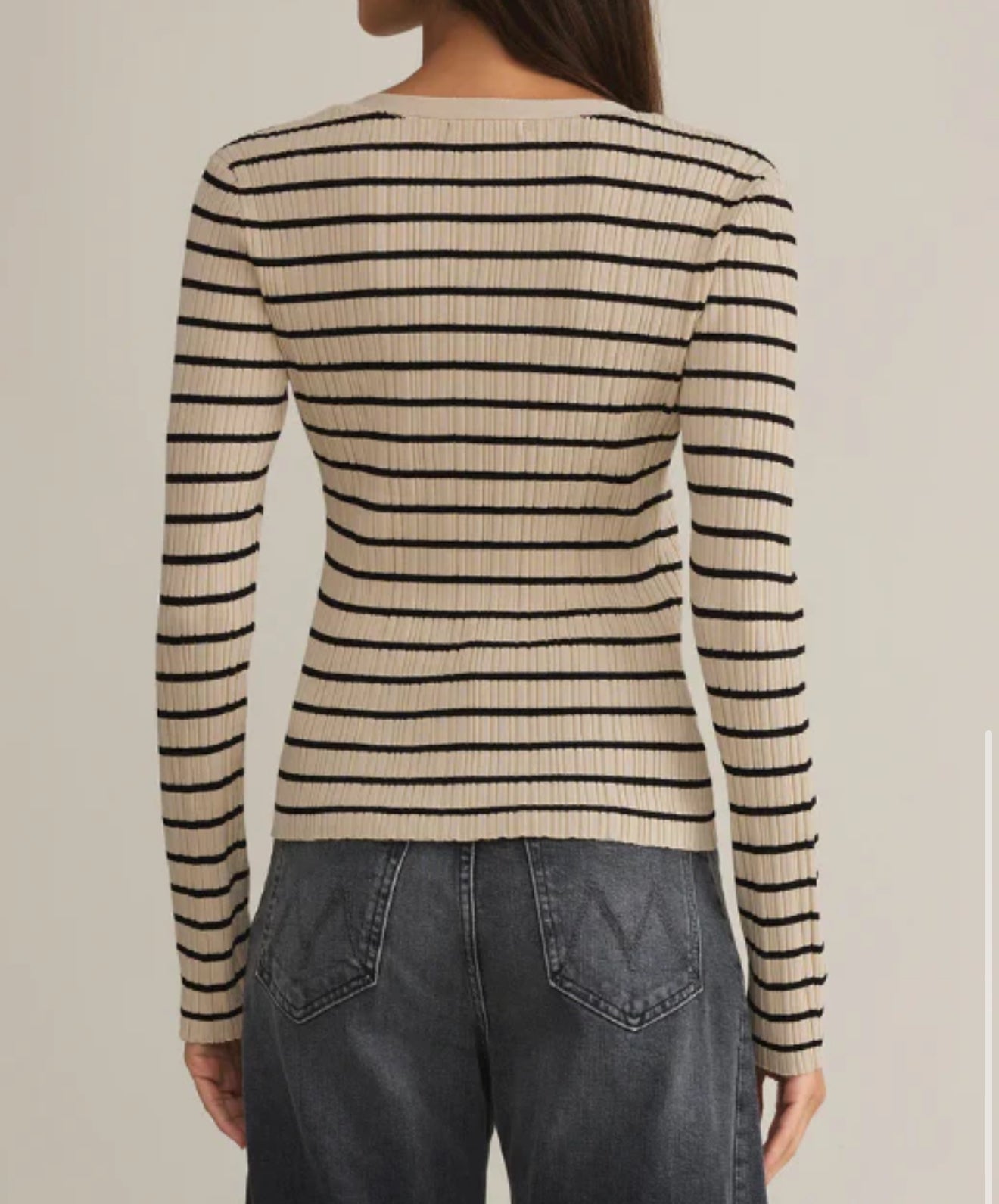 Z Supply Jordana Stripe Sweater - Sandshell