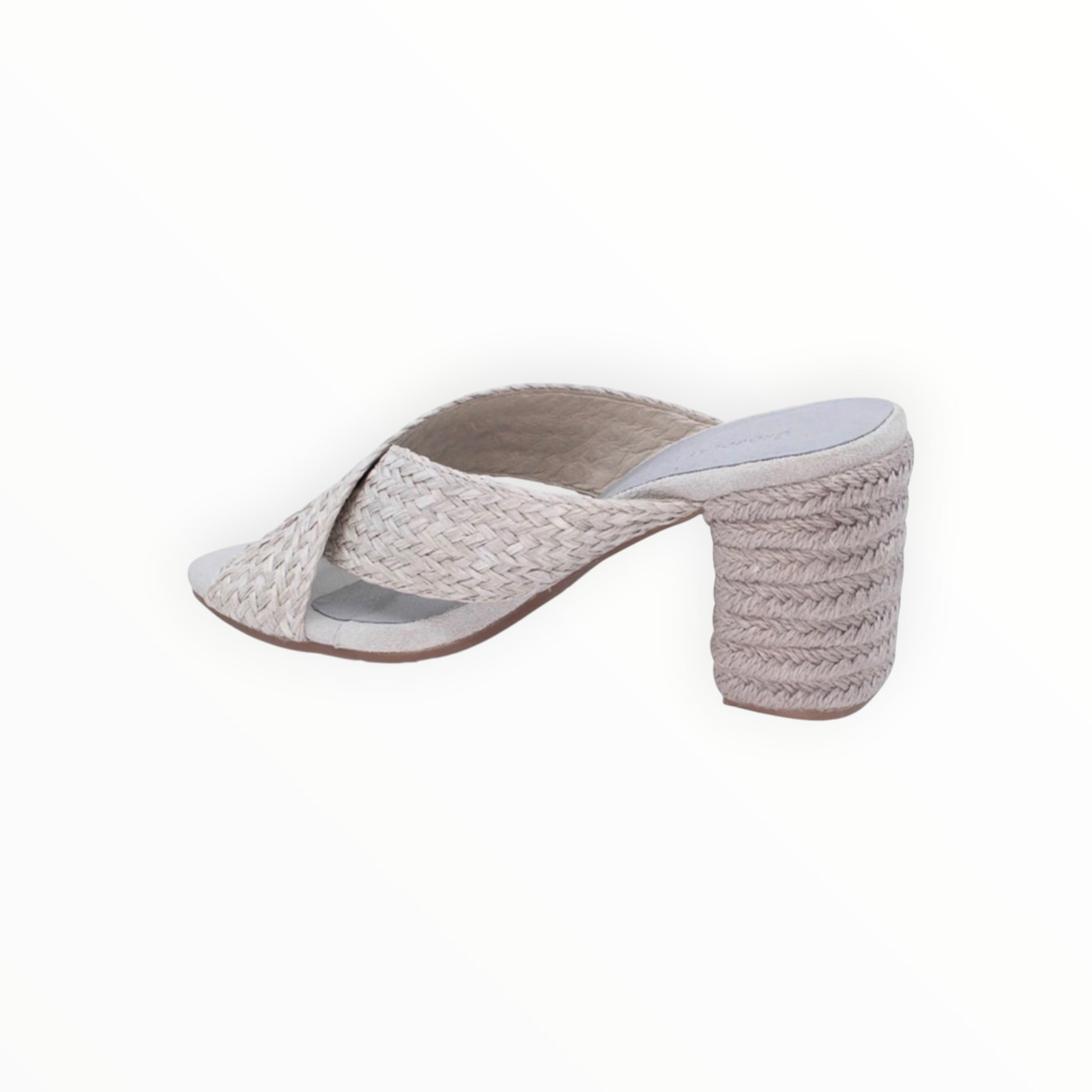Chocolate Blu Clara Sandal - Light Grey Raffia