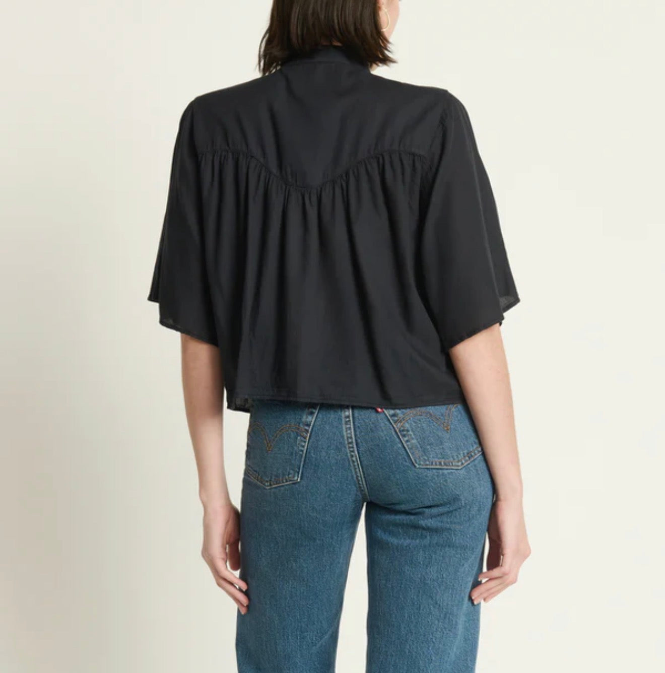 Nation Ltd Valerie Tie Neck Top - Black