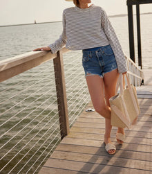 Hat Attack Modern Straw Cooler Tote - Natural