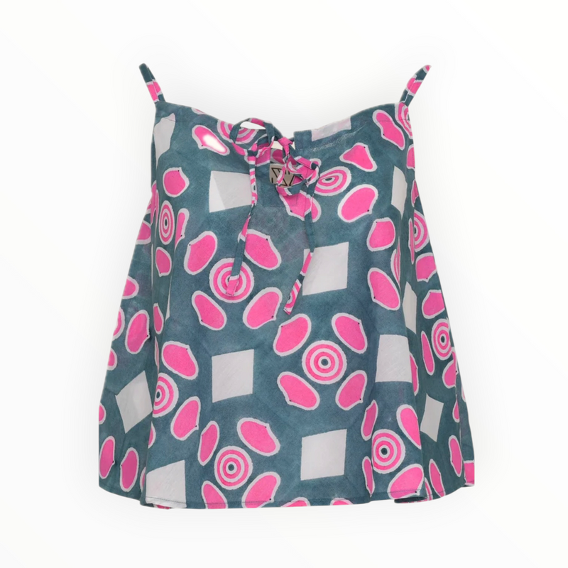 SZ Blockprints Goa Tank - Button Print