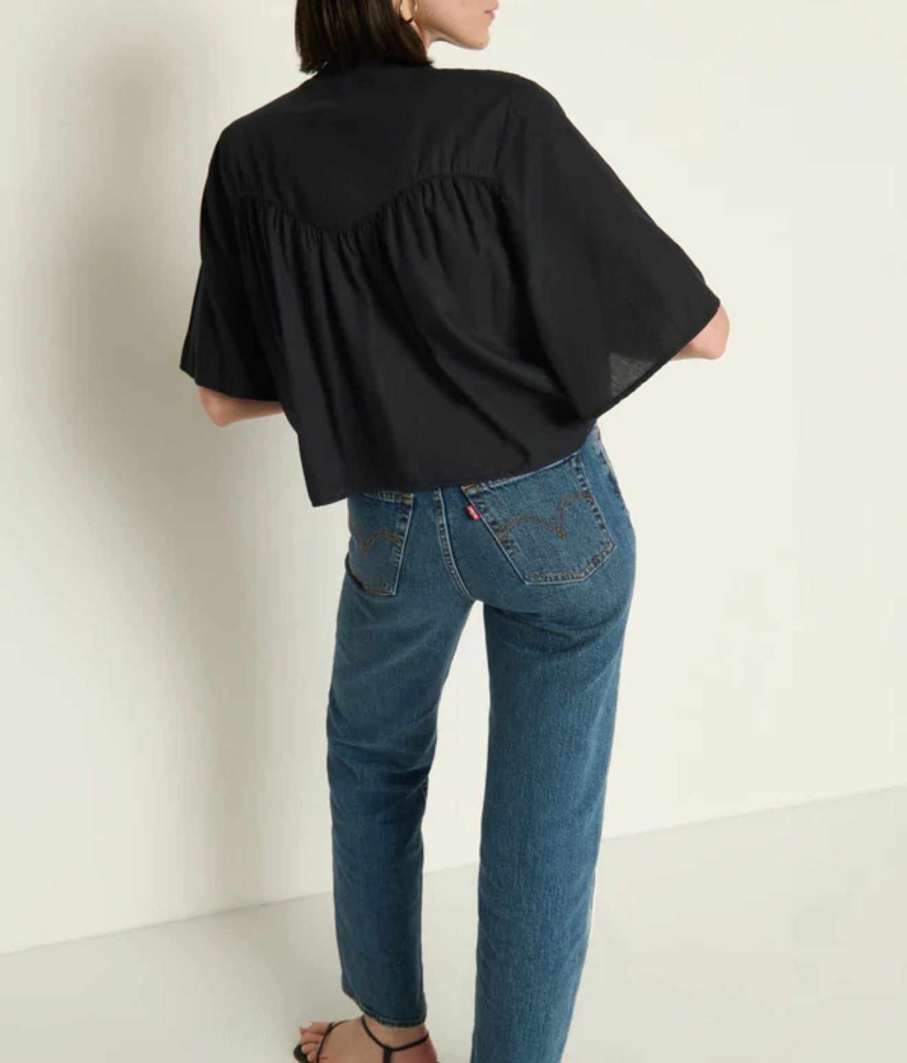 Nation Ltd Valerie Tie Neck Top - Black