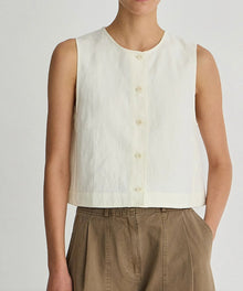 Apiece Apart Godet Tank - Cream