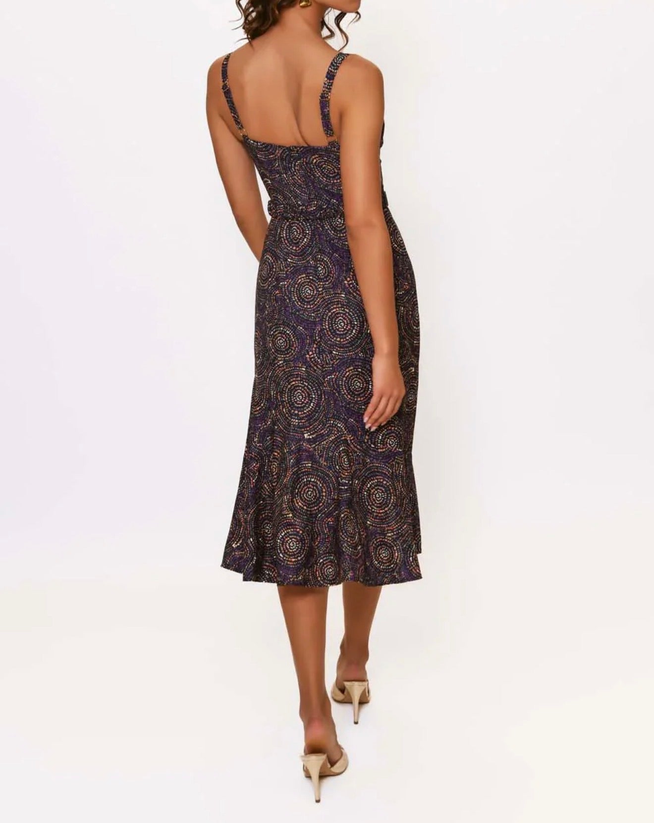 Hutch Lydia Dress - Navy Multi Speckled Swirls