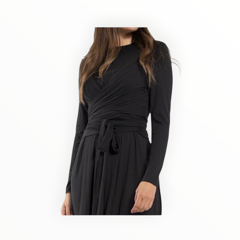 Monn Black Butter Wrap Top - Black
